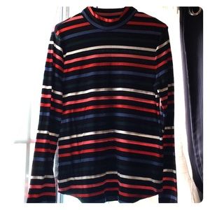Striped turtle neck